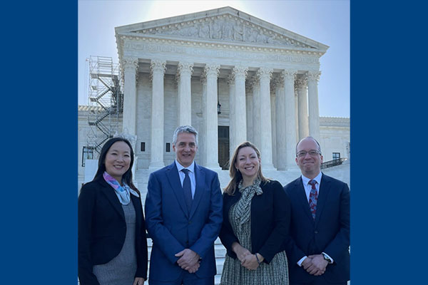 Left to right: Dr. Sara Jiang, Dr. Patrick Wilson, Dr. Diana Cardona, Dr. Chad McCall