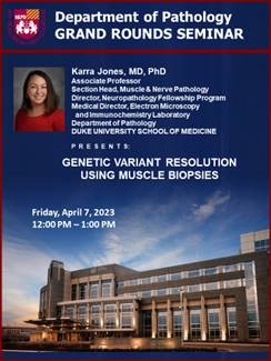 Loyola Department of Pathology Grand Rounds Seminar Poster April 7, 2023