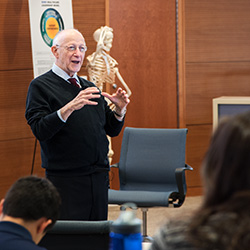 Dr. Bossen lectures medical students