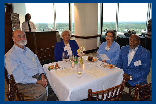 Left to right: Former Love Service Awardees Jim Burchette, Carolyn Rogers, Retha J. Bailey (guest), Wayne Terrell