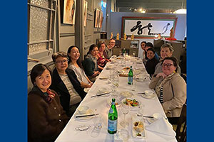 Jiang (3rd from left) at Women in Pathology Dinner
