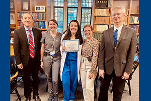 Left to right: Dr. Jiaoti Huang, Dr. Natalie Ellis, Dr. Teague Smith, Dr. Bethany Freeland LeClair, Dr. Thomas J. Cummings