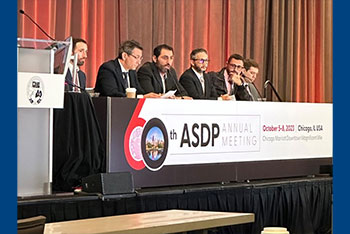 Speakers left to right: Jeffrey Cloutier, MD PhD (Dartmouth Geisel School of Medicine); Konstantinos Linos, MD (Memorial Sloan Kettering Cancer Center); Rami N. Al-Rohil, MBBS; Ahmed Akomari, MD (Indiana University); George Jour, MD (NYU Langone Healthy)