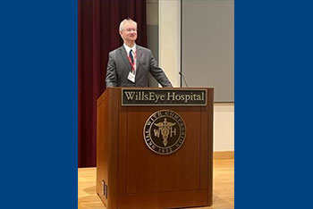 Dr. Thomas J. Cummings presenting at Willis Eye Hospital