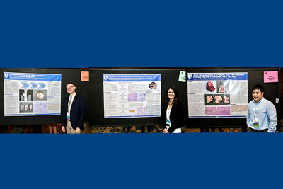 Hunter Pyron, Ada Golowiejko, Johnathan Chen, presenting posters