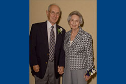 Jennings with his late wife, Linda Jennings, at his retirement