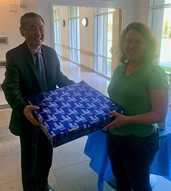 Jiaoti Huang, MD, PhD (left), Alexandra “Xanne” Miggelbrink (right)