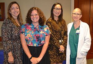 Left to Right: Diana Cardona, MD, MBA, Katherine Frankey, Xiaoyin "Sara" Jiang, MD, FCAP, Elizabeth Thomas