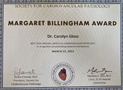 Image of Billingham Award certificate