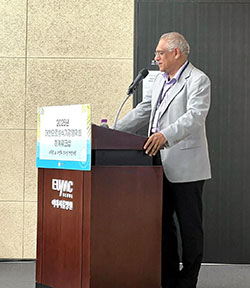 Soman Abraham, PhD, delivers keynote address