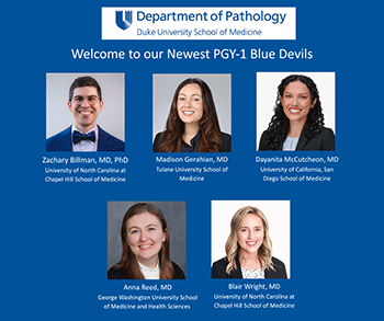 Composite of new Duke Pathology Residents 2026