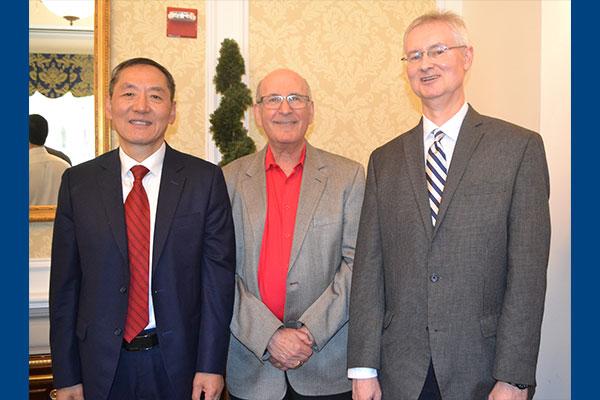 Drs. Huang, Borowitz, and Cummings at the event