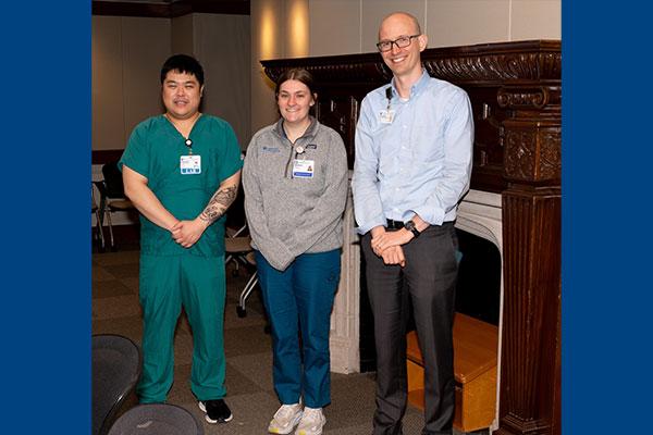 Left to right: Jonathan Chen, MHS, PA(ASCP), Cadey Cousins, and Dr. William Jeck
