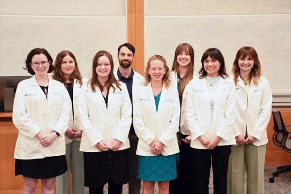 Left to right: Meara Plesh-Gill, Shelby Allison, Brynn Irwin, Luke Holmes, Hanna Turner, Brenna Turner, Wendy Hays, Auburn Wilmoth