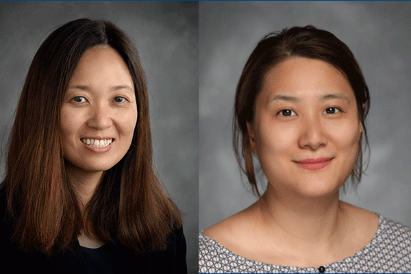 Dr. Carolyn Glass (left), and Dr. Jichun Xie (right)