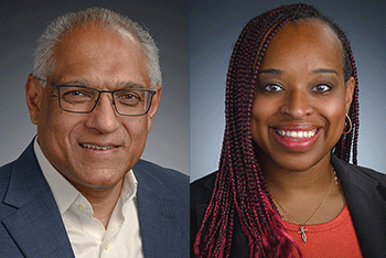Soman Abraham, PhD, (left), Brandi Johnson-Weaver, PhD (right)