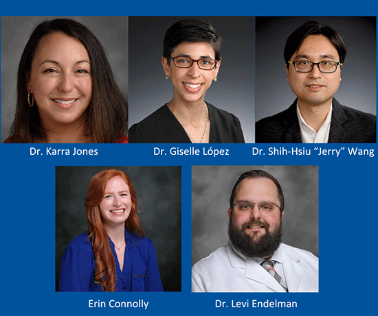 Karra Jones, MD, PhD, Giselle López, MD, PhD, Shih-Hsiu “Jerry” Wang, MD, PhD; Levi Endelman, MD, Erin Connolly