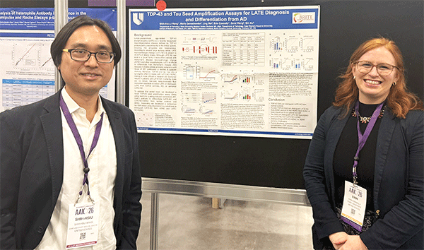 Dr. Shih-Hsiu “Jerry” Wang (left), Erin Connolly (right)