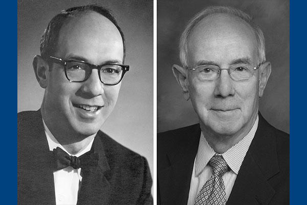 Robert Burgess Jennings, MD, upon his arrival at Duke in 1975 and just before his retirement in 2003