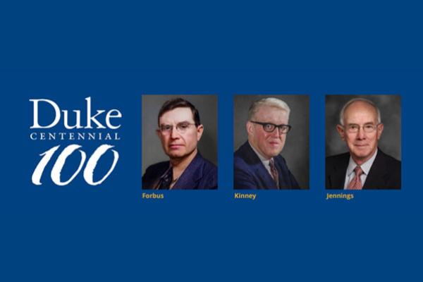 Duke Centennial Logo and Three Chairmen