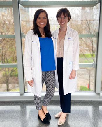 Chief residents Dr Megan Lee and Dr Kristen Logan