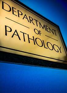 Department of Pathology sign