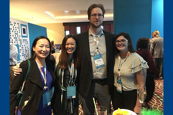 Left to Right: Xiaoyin (Sara) Jiang, MD, FCAP, Carolyn Glass, MD, PhD, Michael Zimmernan MS4, Emily Hatheway Marshall, MS4