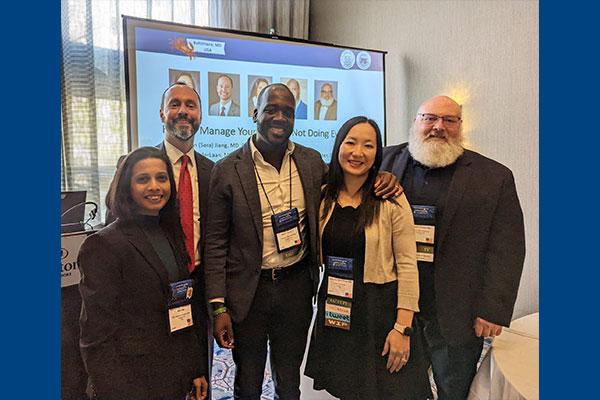 Panelists for the IAC-ASC 2022 Time Management Panel, left to right: Drs. Sinchita Roy Chowdhuri, Paul VanderLaan, Sean McNair, Xiaoyin "Sara" Jiang, Charles Sturgis