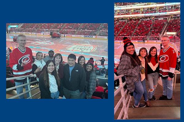 Duke Pathology Residents Group at Carolina Hurricanes Game