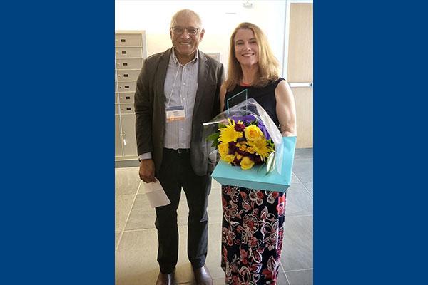 Dr. Soman Abraham (left) and Meg Atchison (right)
