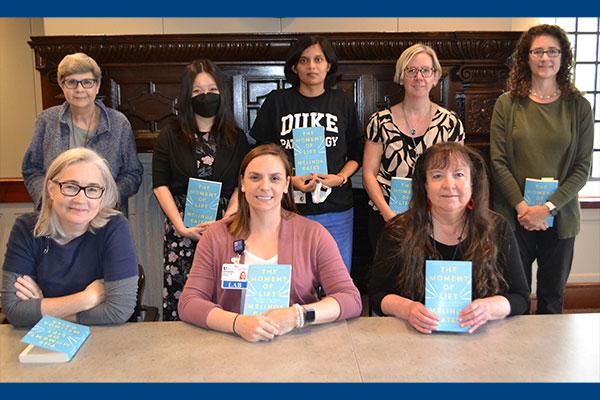 Back row left to right: Susan Watson, Wen-Chi Foo, MD, Avani Pendse, MD, PhD, Sarah Bean, MD, Rachel Factor, MD, MS; Front row left to right: Anne Buckley, MD, PhD, Shelley Sands, Sherry Harrell (not pictured: Jamie Botta, MBA)
