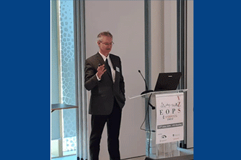 Thomas J. Cummings, MD, lecturing at the 12th Joint European Ophthalmic Pathology Society and Verhoeff-Zimmerman Society 