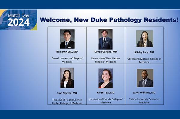 Composite of six incoming pathology residents