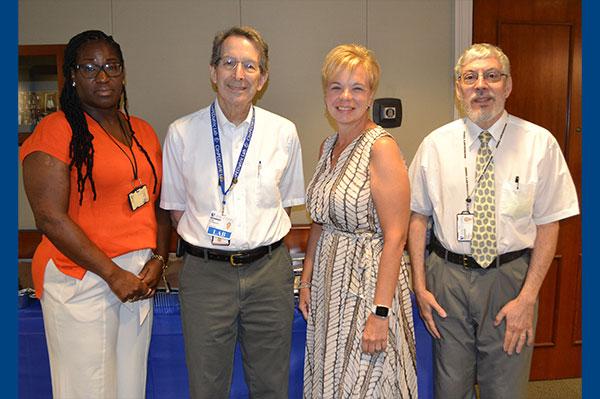 Left to right: Kelly Macklin, John Tofaletti, PhD, Amy Orange, David Howell, MD, PhD