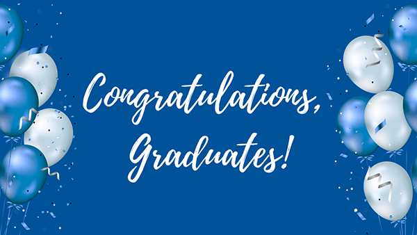Congratulations Graduates with balloons