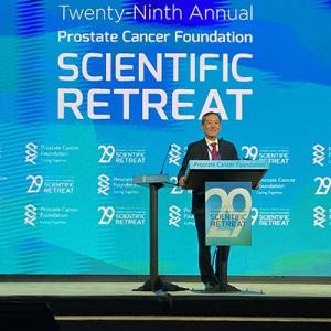 Jiaoti Huang, MD, PhD, presents at PCF Scientific Retreat