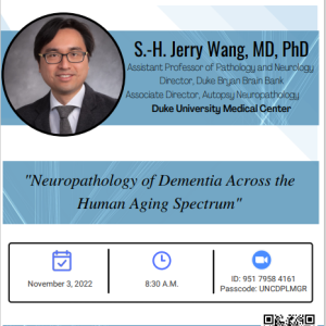 Virtual Grand Rounds Poster Featuring Dr. Wang