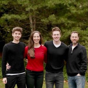 Brady family left to right: Nick, Andrea, Alex, Todd