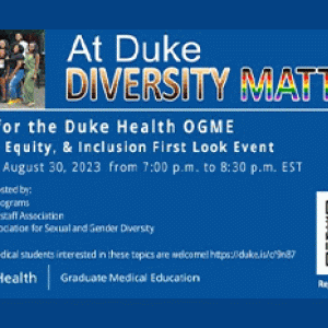 Diversity Matters Duke First Look Event Flyer