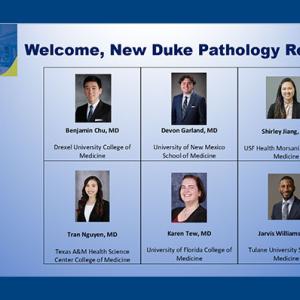 Composite of six incoming pathology residents