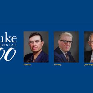 Duke Centennial Logo and Three Chairmen