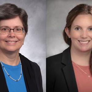 Laura Hale, MD, PhD, (left), Chelsea Landon, DVM, PhD (Right) 