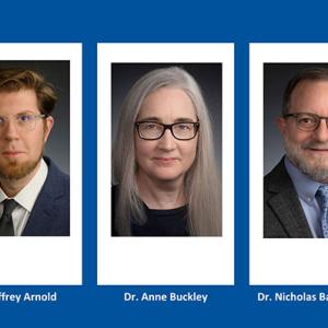 Left to right: Drs. Arnold, Buckley, Bandarenko