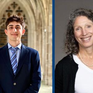 Deven Gupta (left), Dr. Beth Shaz (right)
