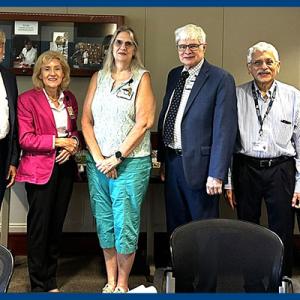 Left to right: Dr. David N. Howell, Dr. Nancy Henshaw, Diane Satterfield, Dr. Victor Roggli, Dr. Anand Lagoo, Dr. Brandi Johnson-Weaver