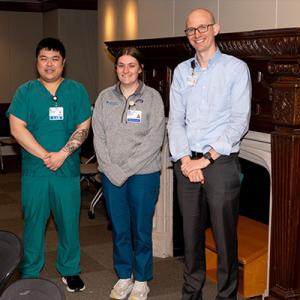 Left to right: Jonathan Chen, MHS, PA(ASCP), Cadey Cousins, and Dr. William Jeck